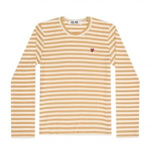 Comme des Garçons play | yellow striped T-shirt